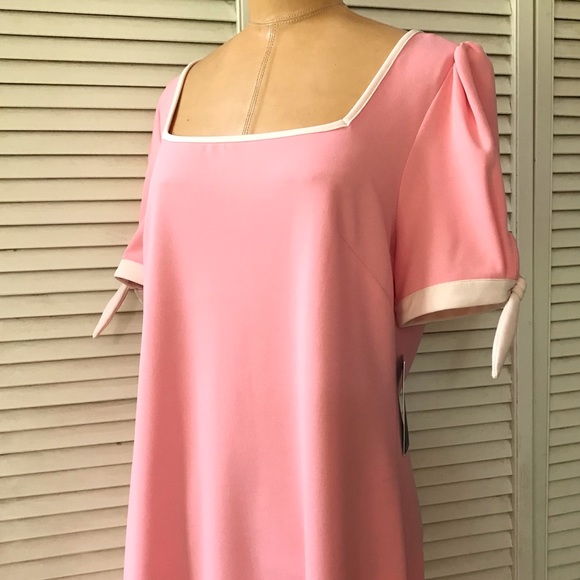 🆕 Sharagano New York Womens Dress size 10 Pale Pink Short Sleeve Shift NWT NEW - Picture 3 of 8